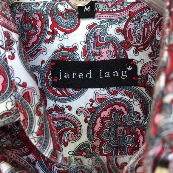Jared Lang Long Sleeve Button Down Paisley Pattern Shirt, in Size Medium - Picture 3 of 5